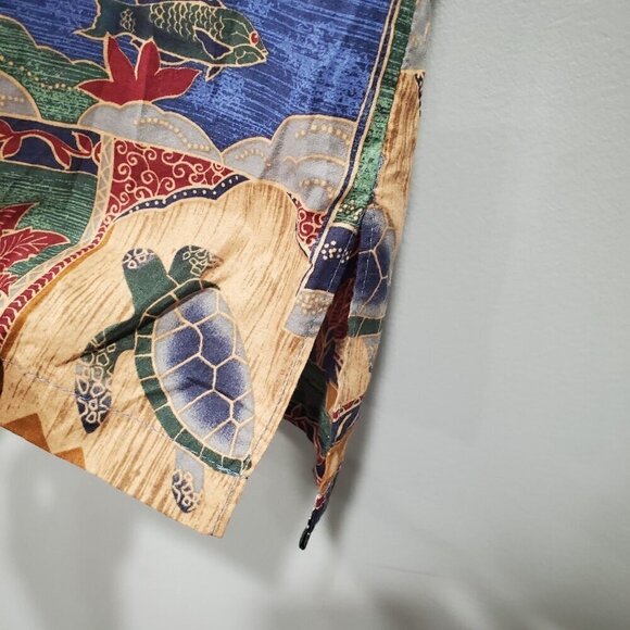 Tori Richard Shirt Mens M Honolulu Hawaii Cotton Fish Turtle Sealife Button Down - Picture 11 of 13